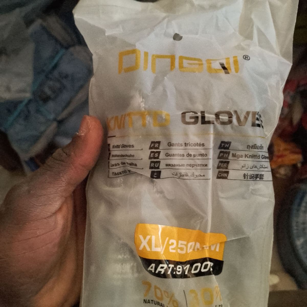 Gants tissus 